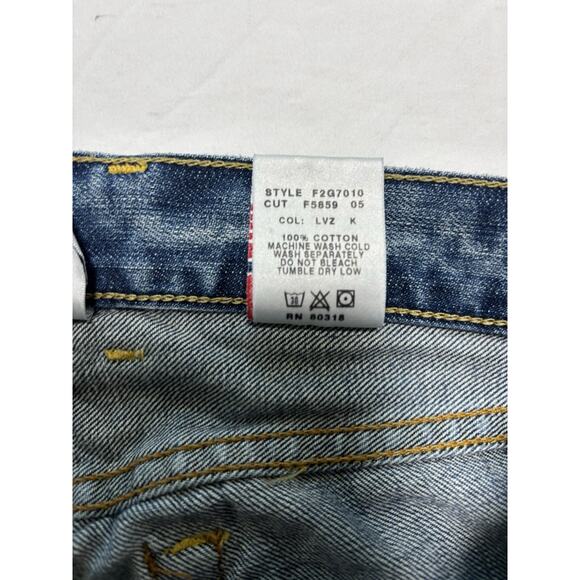 Lucky Brand Sweet Dream Cuffed Crop Jeans Sz 2/26 Women's Straight w Button Fly - Picture 6 of 9